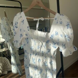 Reformation Evianna Linen Dress Sz 8